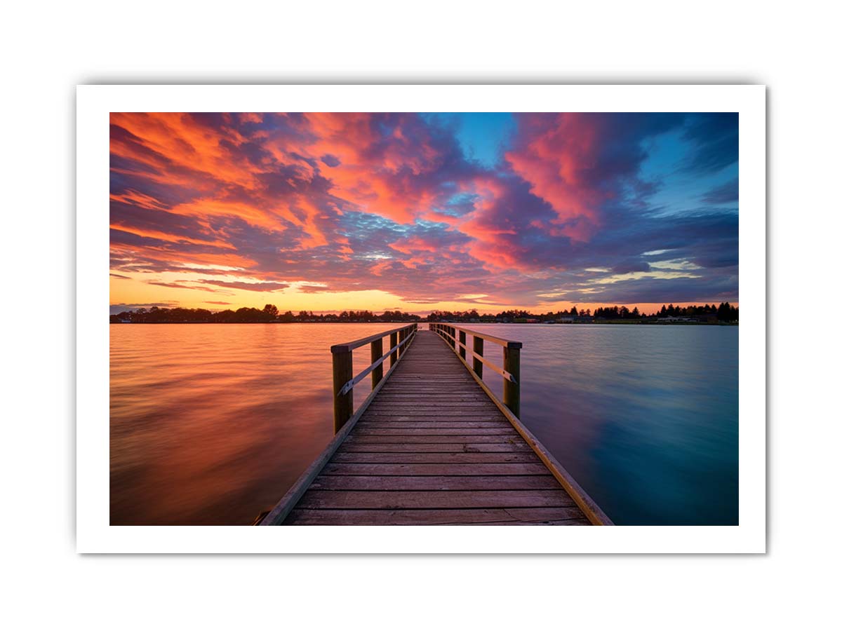 JetGirl Art Jetty Sunset Canvas Art Print Premium Quality - Rosetta Creative Boutique